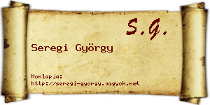 Seregi György névjegykártya